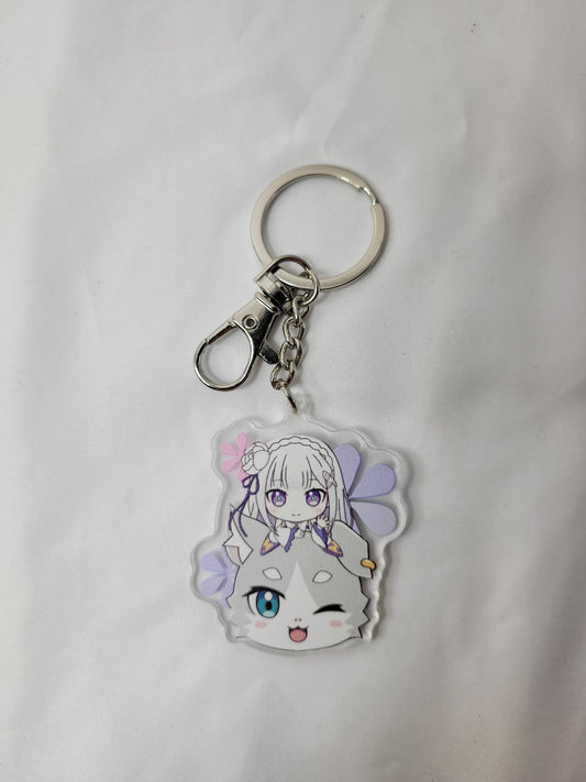 Emilia Re: Zero Starting Life in Another World Keychain